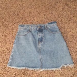 brandy melville jean skirt